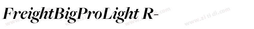 FreightBigProLight R字体转换